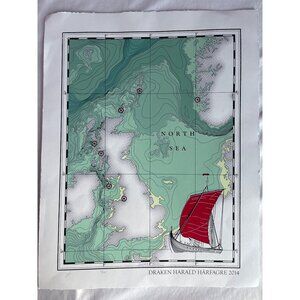 Map North Sea Draken Harald Harfagre 2014 Greenwich Meridian
